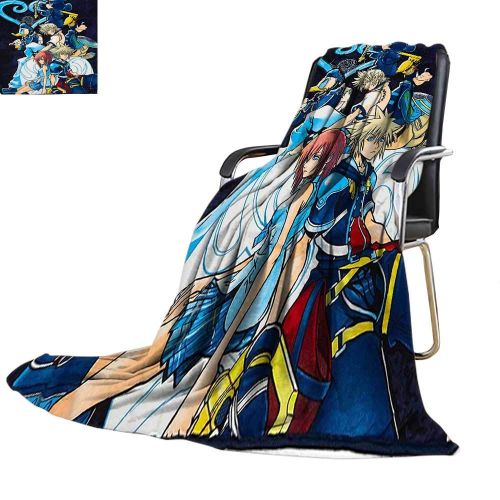  Printed Blanket,Kingdom Hearts Characters Soft Throw 40 x 60,300GSM, Super Soft and Warm, Durable.