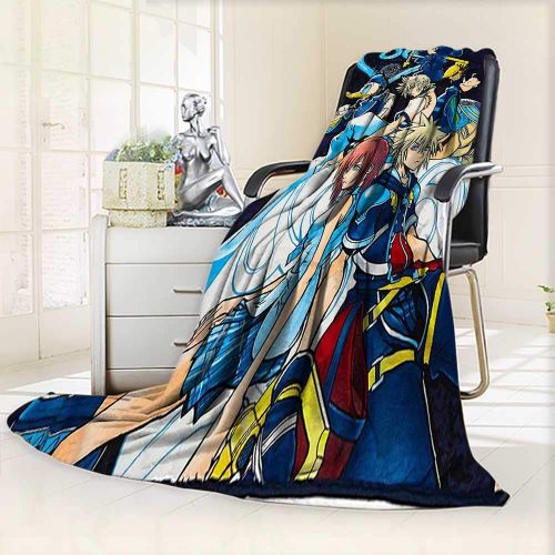  Printed Blanket,Kingdom Hearts Characters Soft Throw 40 x 60,300GSM, Super Soft and Warm, Durable.