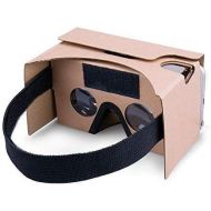 [아마존베스트]Printor Google Cardboard,VR Headsets 3D Box Virtual Reality Glasses with Big Clear 3D Optical Lens and Comfortable Head Strap for All 3-6 Inch Smartphones (Yellow, 1 Pack)