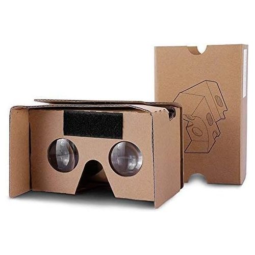  [아마존베스트]Printor Google Cardboard,VR Headsets 3D Box Virtual Reality Glasses with Big Clear 3D Optical Lens and Comfortable Head Strap for All 3-6 Inch Smartphones (Yellow, 1 Pack)
