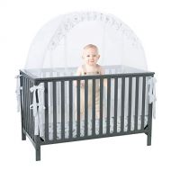 [아마존베스트]1st Baby Safety Baby Crib Safety Pop up Tent: Premium Baby Bed Canopy Netting Cover| See Through Mesh Top Nursery Mosquito Net |Stylish and Sturdy Unisex Infant Crib Tent Net |Protect Your Baby fr