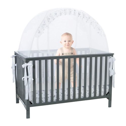  [아마존베스트]1st Baby Safety Baby Crib Safety Pop up Tent: Premium Baby Bed Canopy Netting Cover| See Through Mesh Top Nursery Mosquito Net |Stylish and Sturdy Unisex Infant Crib Tent Net |Protect Your Baby fr