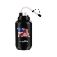 Pro Impact Boxing Hockey Lacrosse Water Bottle Squeezable Plastic w/Long Straw and Spray Cap - Ideal for Baseball Gym Yoga Sports Boxing Cycling Football (35.5 Oz.) BPA Free