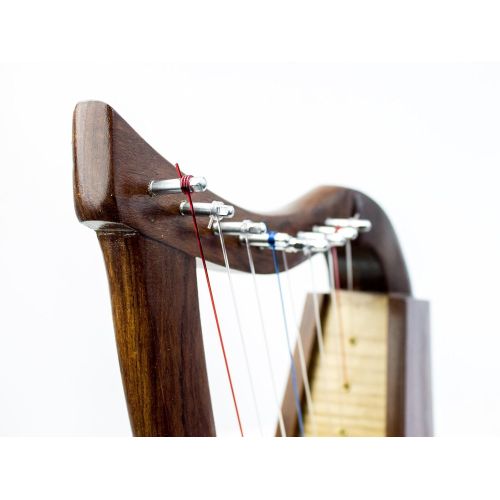  Pro Kussion Dannan Irish Celtic Wooden Knee Harp - 9 string