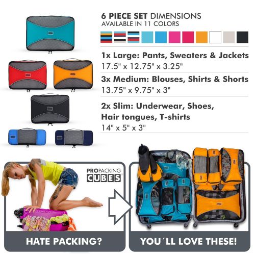  Pro Packing Cubes PRO Packing Cubes for Travel - Luggage Organizer Bags, Accessories - Ultralight