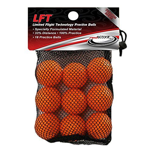  ProActive Sports LFT Limited Flight Technology Practice Golf Balls (18 Orange Soft Balls)