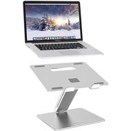 ProCase Adjustable Laptop Stand, Ergonomic Aluminum Laptop Holder, Portable Laptop Riser Notebook Computer Stand for MacBook Pro/Air Surface Dell Lenovo Laptops up to 15.6-Inch - S