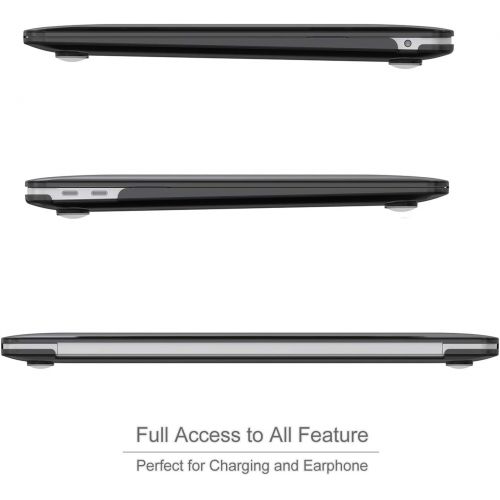  [아마존베스트]ProCase MacBook Air 13 Inch Case 2020 2019 2018 Release A2337 M1 A2179 A1932, Hard Case Shell Cover for MacBook Air 13-inch Model A2179 A1932 with Keyboard Skin Cover Black