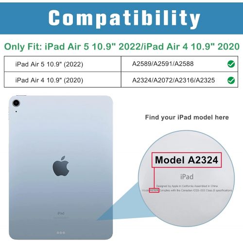  [아마존베스트]ProCase iPad Air 4 Case 10.9 Inch 2020 iPad Air 4th Generation Case A2316 A2324 A2325 A2072, Slim Stand Hard Back Shell Protective Smart Cover Cases for iPad Air 10.9 4th Gen 2020