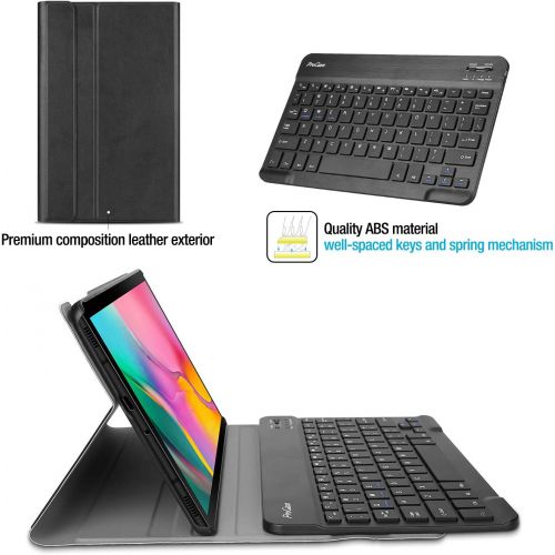  [아마존베스트]ProCase Galaxy Tab A 10.1 2019 Keyboard Case T510 T515 T517, Slim Shell Lightweight Cover with Magnetically Detachable Wireless Keyboard for Galaxy Tab A 10.1 Inch SM-T510 SM-T515