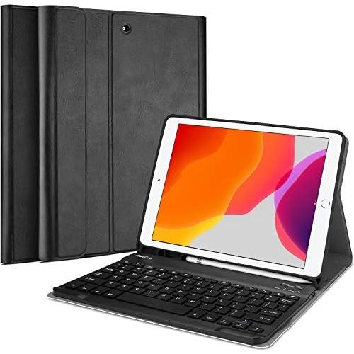  [아마존베스트]ProCase New iPad 10.2 8th 7th Generation 2020 2019 Keyboard Case, Slim Leather Folio Smart Cover with Magnetically Detachable Wireless Keyboard for 10.2 inch iPad 8 / iPad 7 -Black