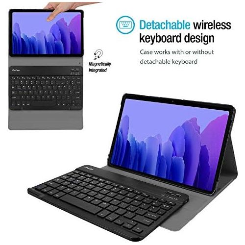  [아마존베스트]ProCase Galaxy Tab A7 10.4 Inch 2020 Keyboard Case(SM-T500 T505 T507), Slim Shell Cover with Magnetically Detachable Wireless Keyboard for Galaxy Tab A7 10.4 2020 Black