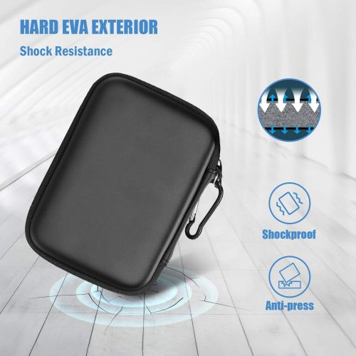  ProCase Portable Hard Drive Case for Canvio Basics Western Digital WD Elements My Passport Seagate Portable Backup Plus Slim 1TB 2TB 3TB 4TB USB 3.0, 2.5” Portable External Hard Dr