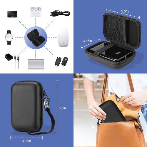  ProCase Carrying Case for Kodak PRINTOMATIC/Smile/Step Touch & Polaroid Snap/Snap Touch Instant Print Digital Camera, Hard EVA Travel Case Protective Bag ?Black