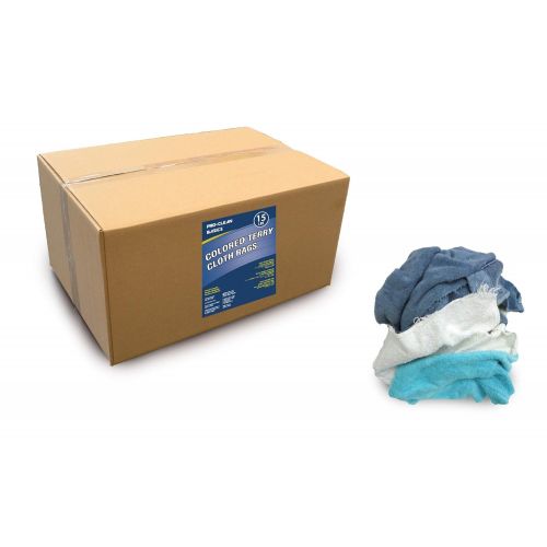 프로 Pro-Clean Basics 99402 Colored Terry Cloth Remnants, 50 lb. Box