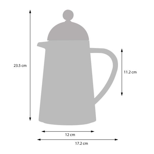  ProCook Kaffeebereiter aus Edelstahl, doppelwandig, kegelfoermig, 6 Tassen / 600 ml