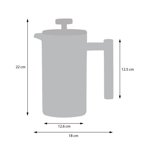  ProCook doppelwandiger Kaffeebereiter aus satiniertem Edelstahl, 8 Tassen / 1 l