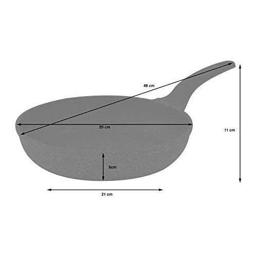  ProCook Granite | Pfannenset | mit Antihaftbeschichtung | Granitoptik | induktionsgeeignet | 3-teilig