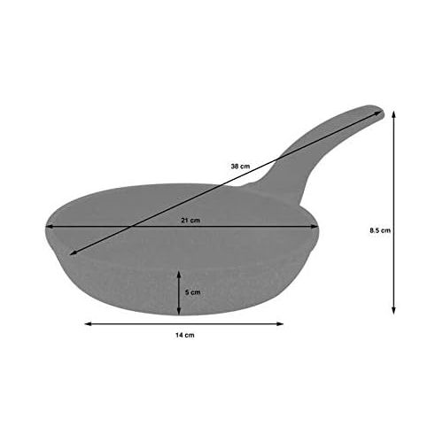  ProCook Granite | Pfannenset | mit Antihaftbeschichtung | Granitoptik | induktionsgeeignet | 3-teilig