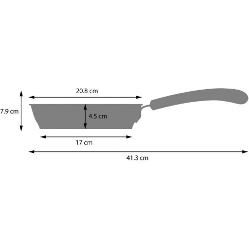  ProCook Gourmet Steel Pfanne - 20 cm - mit Antihaftbeschichtung - Induktion - Edelstahl - Stay-Cool Silikongriff - Bratpfanne - beschichtete Pfanne