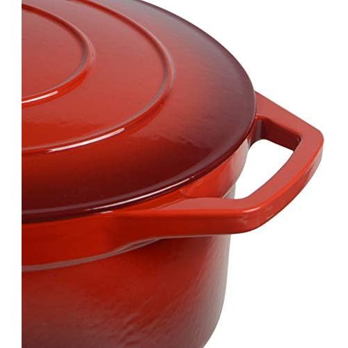  ProCook - Bratentopf aus Gusseisen - induktionsgeeignet - emailliert - Brater - Schmortopf - 30 cm Ø - 6,2 l Volumen - oval -