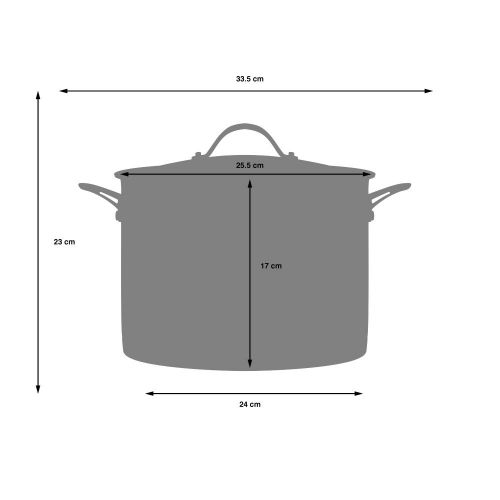  ProCook Professional Stainless Steel | Fleischtopf mit Deckel | Kochtopf | Induktion | 24 cm | Edelstahl Topf | Cooltouch Griffe | induktionsgeeignet |