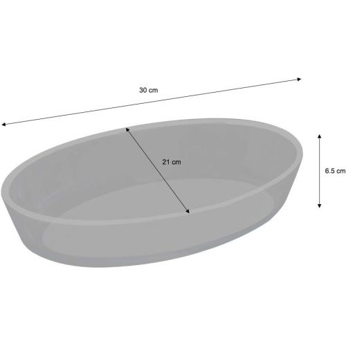  ProCook Ofenform aus Glas, ovale Auflaufformen, Set, 3-teilig