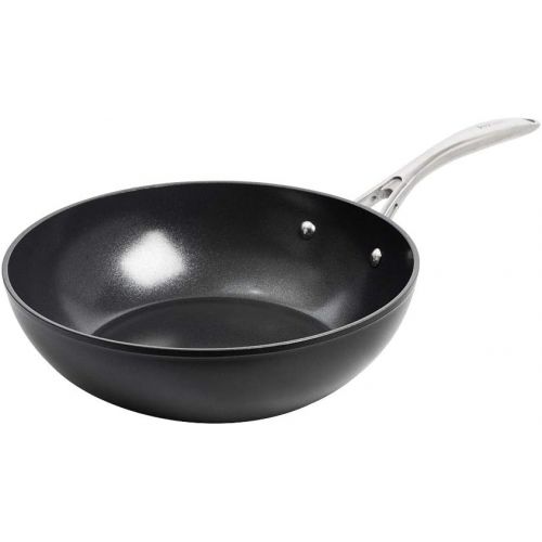  ProCook Professional Ceramic Wok - Wokpfanne - 28 cm - mit Keramikbeschichtung - Induktion - grosse Pfanne - CoolTouch Griffe - induktionsgeeignet -