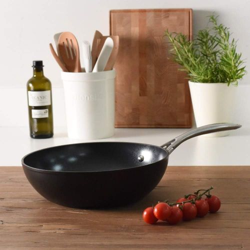  ProCook Professional Ceramic Wok - Wokpfanne - 28 cm - mit Keramikbeschichtung - Induktion - grosse Pfanne - CoolTouch Griffe - induktionsgeeignet -