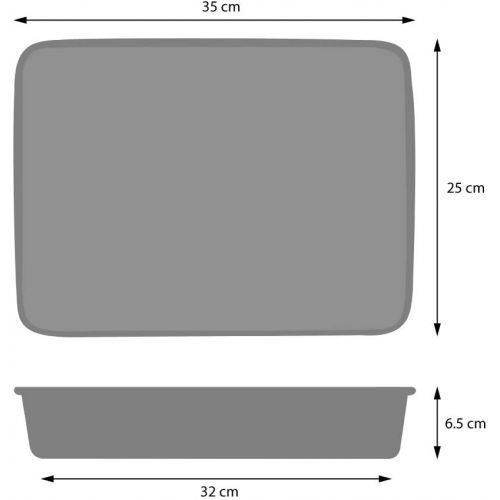  ProCook Auflaufform - mit Antihaftbeschichtung - 35 x 25 x 6cm - Ofenform - Auflaufform - Backform - Brat- und Auflaufform - 35 x 25 x 6cm