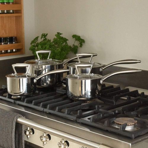  ProCook Elite Tri-Ply - Stielkasserollen Set - Edelstahl Kochtopf - Induktion - CoolTouch Griffe - Topfset - Induktionskochtoepfe - 4-teilig