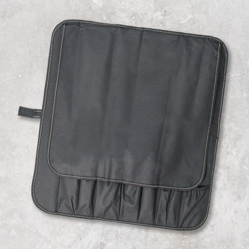  ProCook Messer-Rolltasche Textil | Aufbewahrungstasche | Messertasche | 11 Facher | schwarz