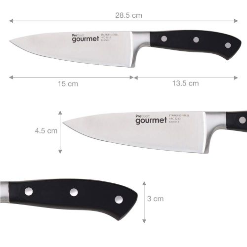  ProCook Gourmet X30 Kochmesser | 15cm Kuechenmesser | Profi Messer | Chefmesser 15cm