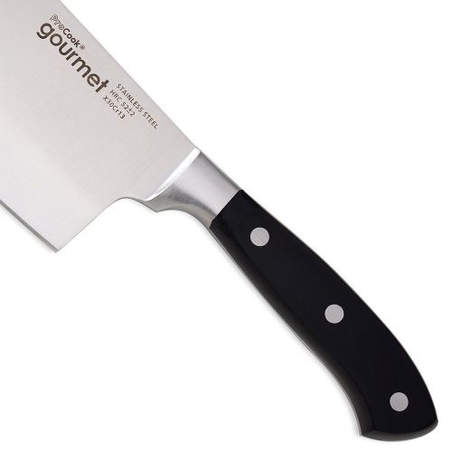  ProCook Gourmet X30 Chinesisches Kochmesser| 18 cm | Hackmesser |Metzgermesser |Fleischermesser 18cm