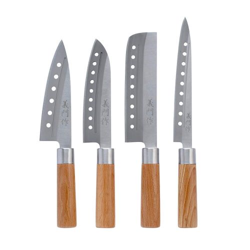  ProCook japanisches Messerset, 4-teilig mit Magnet-Messerblock