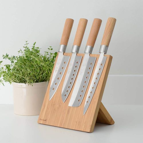  ProCook japanisches Messerset, 4-teilig mit Magnet-Messerblock