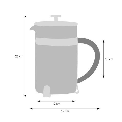  ProCook Kaffeebereiter aus Glas mit Soft-Grip-Griff, 12 Tassen / 1,5 l