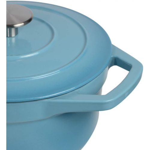  ProCook - Bratentopf aus Gusseisen - induktionsgeeignet - emailliert - Brater - Schmortopf - 24 cm Ø - 4,7 l Volumen - rund -