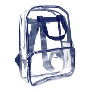 ProEquip Travel Bag Clear Unisex Transparent School Security Backpack (16 - Navy & Clear)