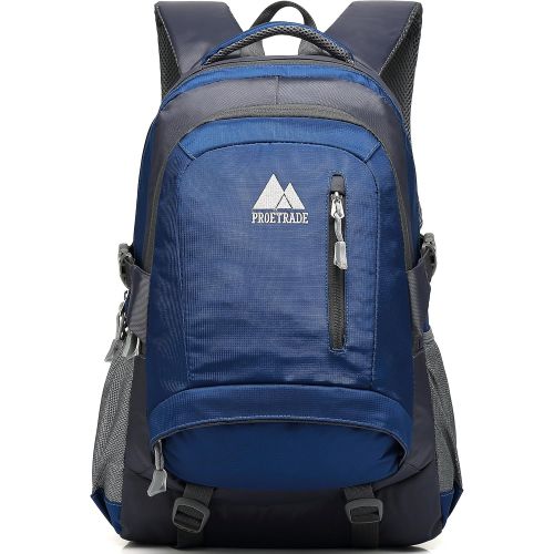  ProEtrade School Backpack BookBag For College Travel Hiking Fit Laptop Up to 15.6 Inch Water Resistant