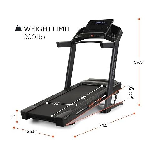  ProForm Carbon TLX; All-New Treadmill for Walking and Running with Built-in Fan and Space-Saving Design