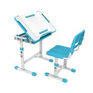 ProHT Height Adjustable Children Desk & Chair Sets (05494A) Kids Interactive Work Station w/Drawer Storage, Tilting Desktop &Paper Roll Holder, Ergonomic Design for Kids, Boys &Gir
