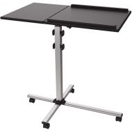 ProHT 2-Shelves Universal Mobile Projector/Laptop Trolley (05486A), Sit-Stand Laptop Desk Cart, Adjustable Projector Stand/Rolling Computer Stand, Rotated 360° and Tilted up to 35°