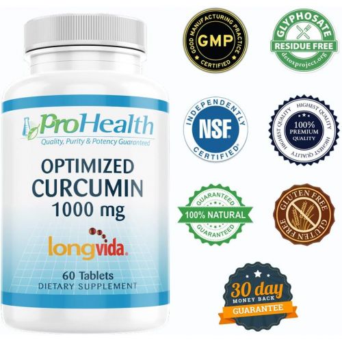  ProHealth Optimized Curcumin Longvida 2-Pack (1000 mg, 60 Tablets)