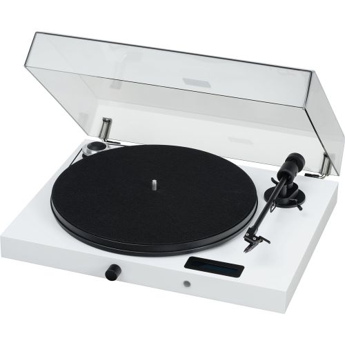  Pro-Ject All-in-One Turntable, White/High Gloss (Jukebox E (OM5e) - White)