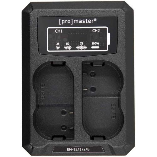  Promaster Dually Charger - USB for Nikon EN-EL15, EN-EL15a, EN-EL15b