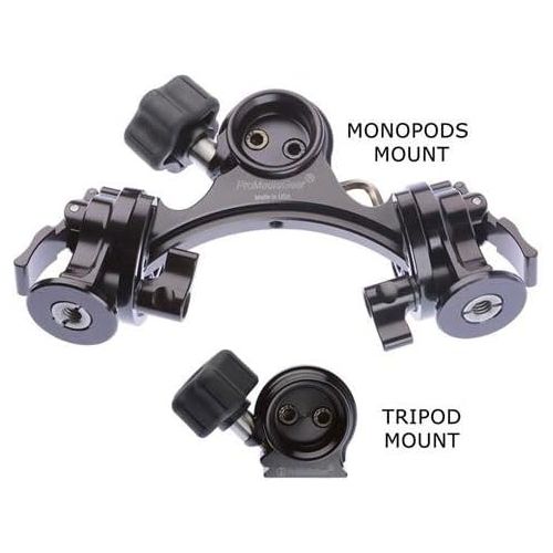  ProMediaGear PMG-Duo Slider Rotating Mount Kit for Tripod & Two Monopods