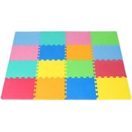 [아마존베스트]ProSource Puzzle Solid Foam Play Mat for Kids - 36 or 16 tiles with edges