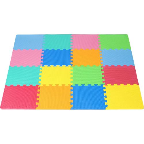  [아마존베스트]ProSource Puzzle Solid Foam Play Mat for Kids - 36 or 16 tiles with edges