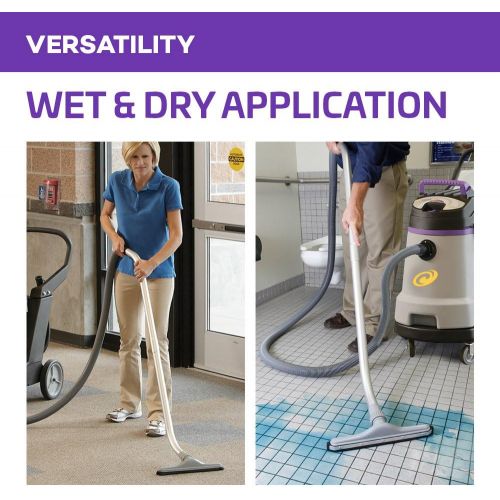  ProTeam Wet Dry Vacuums, ProGuard 20, 20-Gallon Commercial Wet Dry Vacuum Cleaner with Tool Kit and Front Mount Squeegee